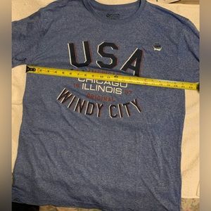 ✨⚡️💥Chicago Illinois Windy City Shirt Adult L Blue Short Sleeve Tee Mens Perrin